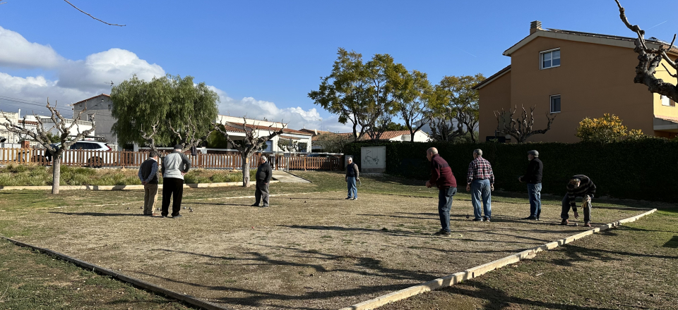 Pista de petanca del carrer camí del Moro, del barri de Clarà