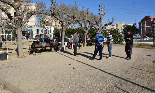 Pista de petanca del passeig de la Sort.