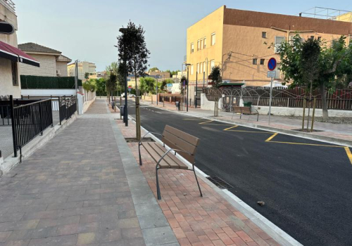 Foto de les obres acabades del carrer de Girona