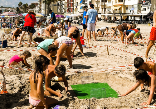 Imatge d'arxiu del concurs de castells de sorra del 2023