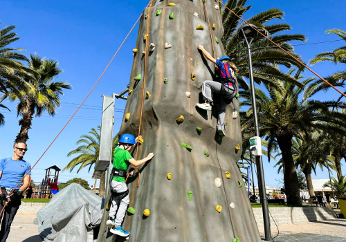 Foto del rocòdrom de la Festa de l'Esport