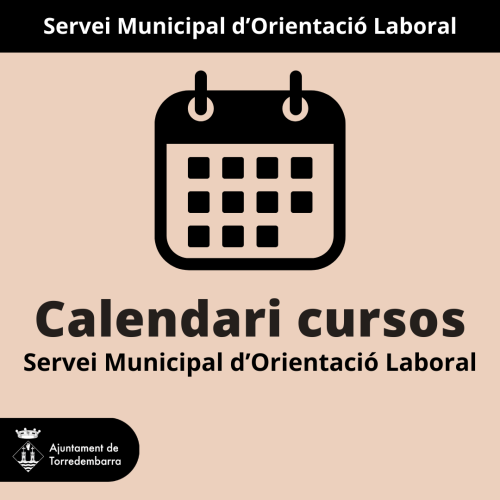 Imatge de calendari de cursos del Servei Municipal d'Orientació Laboral