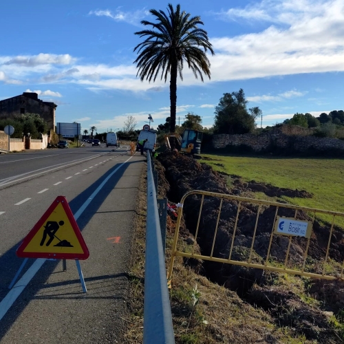 Obres enllumenat carril bici