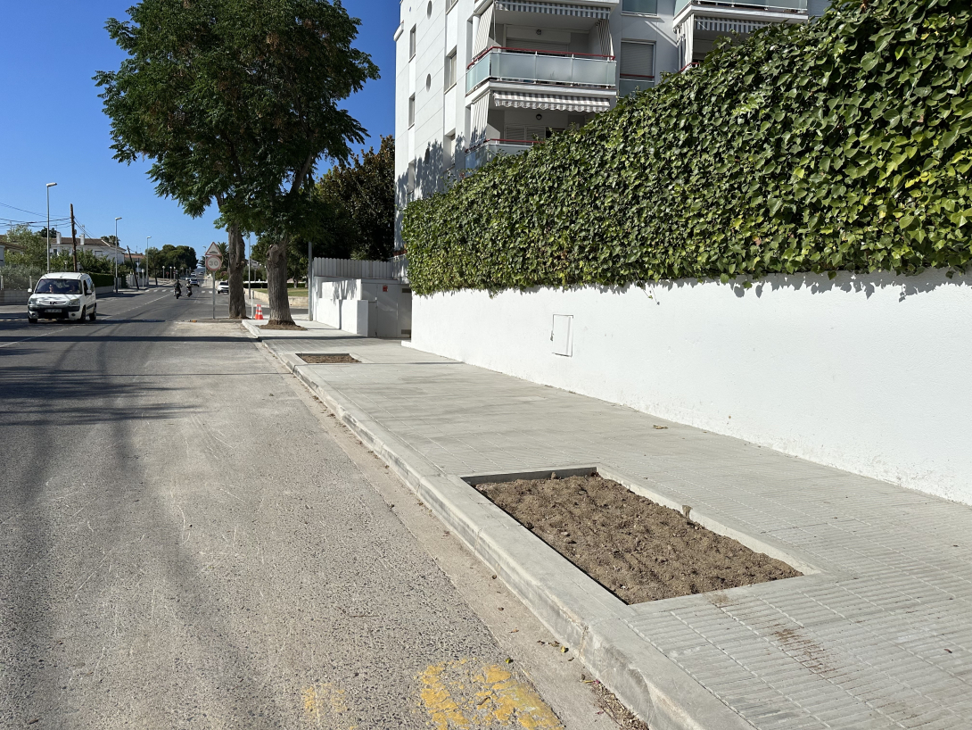 Obres de millora a la carretera de la Pobla de Montornès